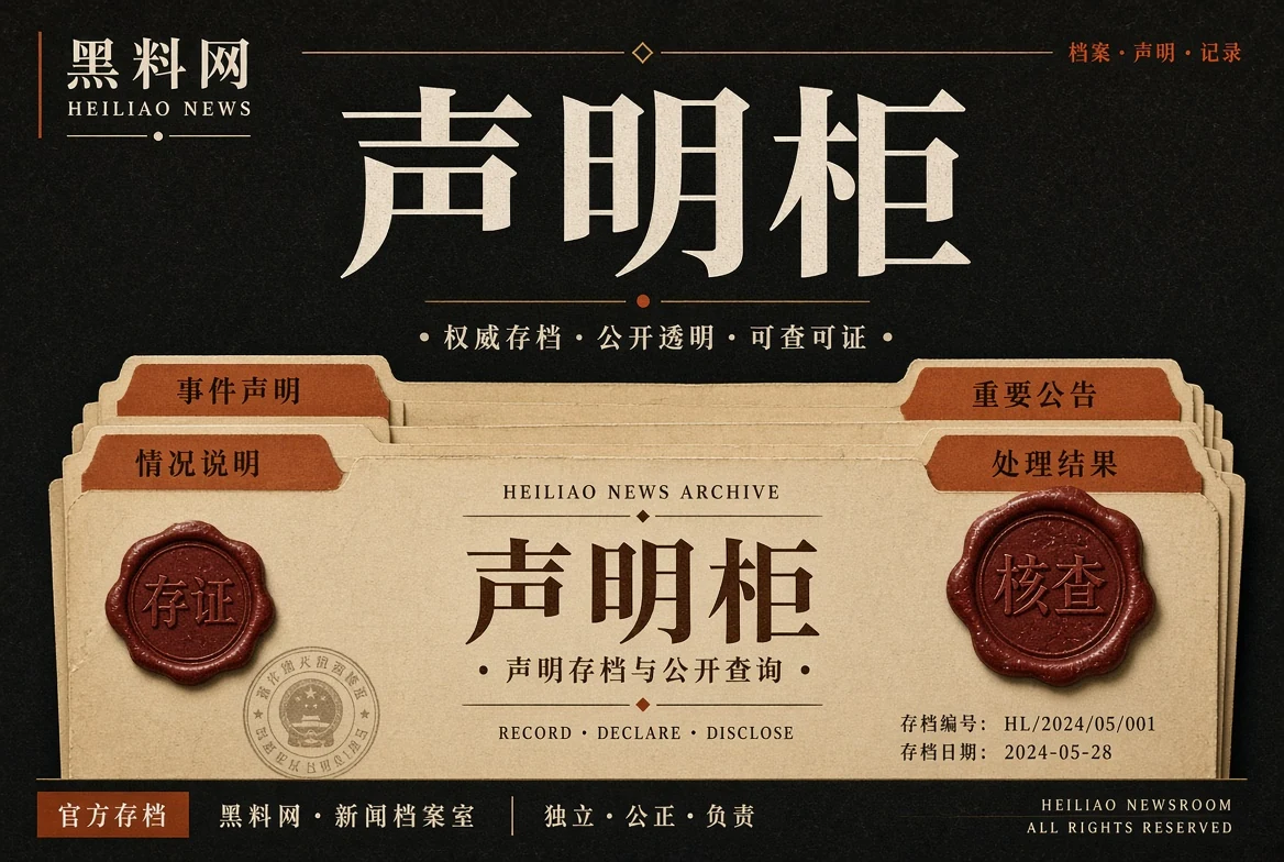 声明柜公开回应与原始说明视觉